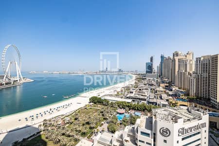 1 Bedroom Flat for Rent in Jumeirah Beach Residence (JBR), Dubai - Beachfront Living | Furnished | Full Sea View