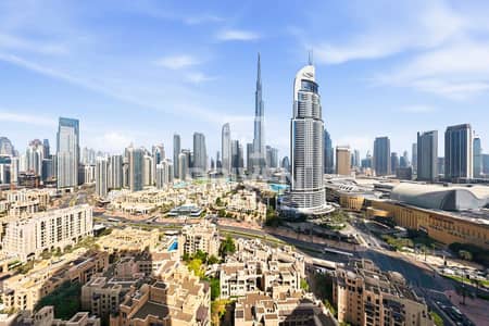 2 Bedroom Apartment for Rent in Downtown Dubai, Dubai - Vacant | Burj Khalifa and Scenic Pool View