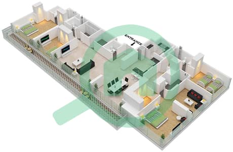 Silverene Tower A - 4 Bedroom Apartment Type A Floor plan
