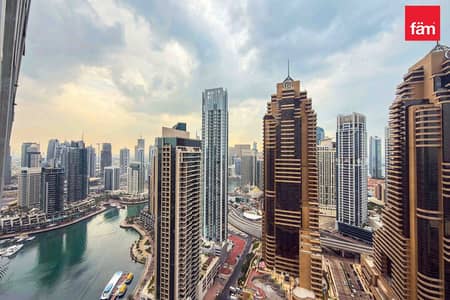 1 Bedroom Apartment for Rent in Dubai Marina, Dubai - Partial Marina View | High Floor | Vacant