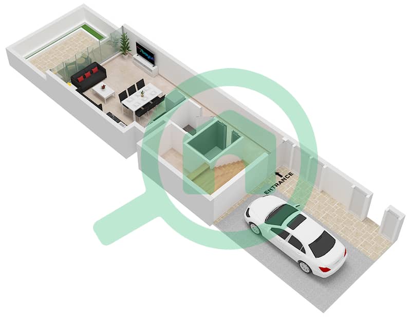 Verdana 6 - 3 Bedroom Townhouse Type A Floor plan Floor Ground interactive3D