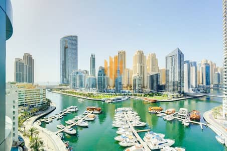 1 Bedroom Flat for Rent in Dubai Marina, Dubai - Full Marina View | Furnished | Near Metro