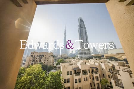 2 Bedroom Apartment for Rent in Downtown Dubai, Dubai - Burj Khalifa View | Study| Unfurnished | Vacant