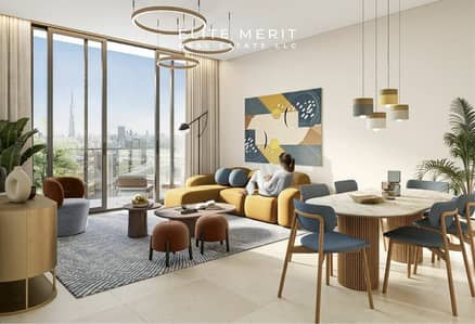 2 Cпальни Апартамент Продажа в Дубайский дизайнерский район, Дубай - living room. jpg