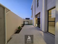 Luxury villa, freehold, on Sheikh Mohammed Bin Zayed Road, prime corner location, price includes fees