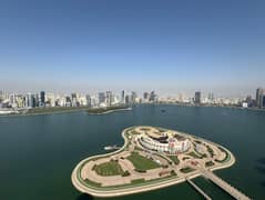 3 master bedrooms for annual rent | Full sea view | 4 bathrooms | 4 balconies | Master maid's room | Storage | Laundry | Built-in wardrobes | Prime lo