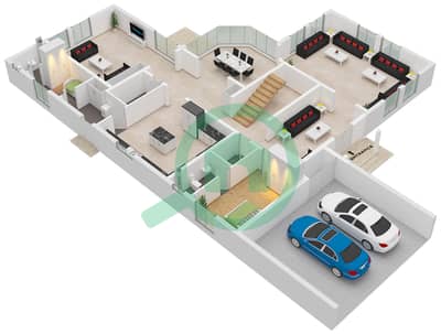 The Centro - Grundriss für 5 Schlafzimmer Villa Typ A