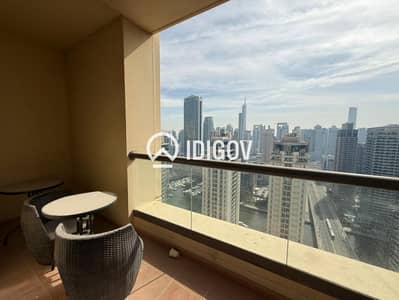 2 Bedroom Apartment for Rent in Jumeirah Beach Residence (JBR), Dubai - Vacant | Furnished | High Floor