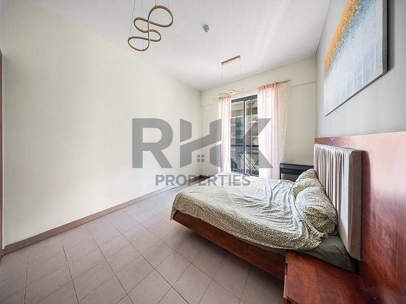 7 Second bedroom with balcony in furnished Dubai Marina apartment