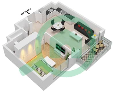 ORA - 1 Bedroom Apartment Type A1 Floor plan