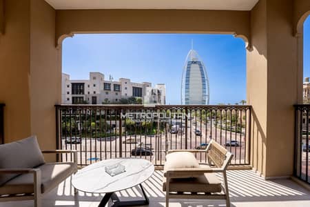 3 Bedroom Apartment for Sale in Umm Suqeim, Dubai - Burj Al Arab View | Fully Furnished | Huge Balcony