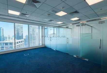 Office for Rent in Business Bay, Dubai - High Floor | Burj Khalifa-Canal Views | 3 Cabinets