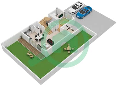المخططات الطابقية لتصميم النموذج B تاون هاوس 5 غرف نوم - آر هيلز