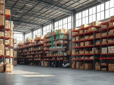 مستودع للايجار في مجمع دبي للاستثمار، دبي - A_realistic_interior_of_a_large_warehouse_featuring_tall_shelves_stacked_with_various_boxes_and_goods_The_warehouse_has_a_concrete_floor_large_windows_allowing_natural_light_to_flood_in_and_a_high_ceiling_with_exposed_beams_The_atmos - Copy. jpeg مستودع للايجار في مجمع دبي للاستثمار، دبي - A_realistic_interior_of_a_large_warehouse_featuring_tall_shelves_stacked_with_various_boxes_and_goods_The_warehouse_has_a_concrete_floor_large_windows_allowing_natural_light_to_flood_in_and_a_high_ceiling_with_exposed_beams_The_atmos - Copy. jpeg