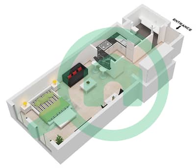 Building 47 - Studio Apartment Unit 04 FLOOR 2 Floor plan