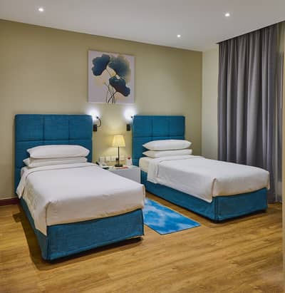 شقة فندقية 1 غرفة نوم للايجار في جميرا بيتش ريزيدنس، دبي - Deluxe Room City View (Twin) 4. jpg