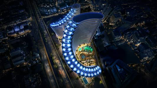 فلیٹ 1 غرفة نوم للبيع في مجان، دبي - binghatti-skyflame-exterior-1. webp