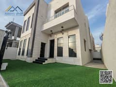 فيلا فاخرة للإيجار بالزاهية عجمان تكييف مركزي 5 غرف ماستر ومجلسين رجال ونساء بجوار المسجد وجميع الخدمات مباشرة.