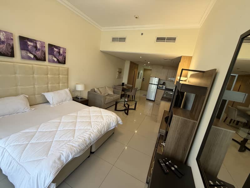 12 chequs or Yearly Payments , Your Choice Spacious Fully Furnished Studio Available for Monthly rental