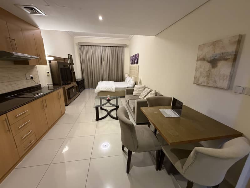12 chequs or Yearly Payments , Your Choice Spacious Fully Furnished Studio Available for Monthly rental