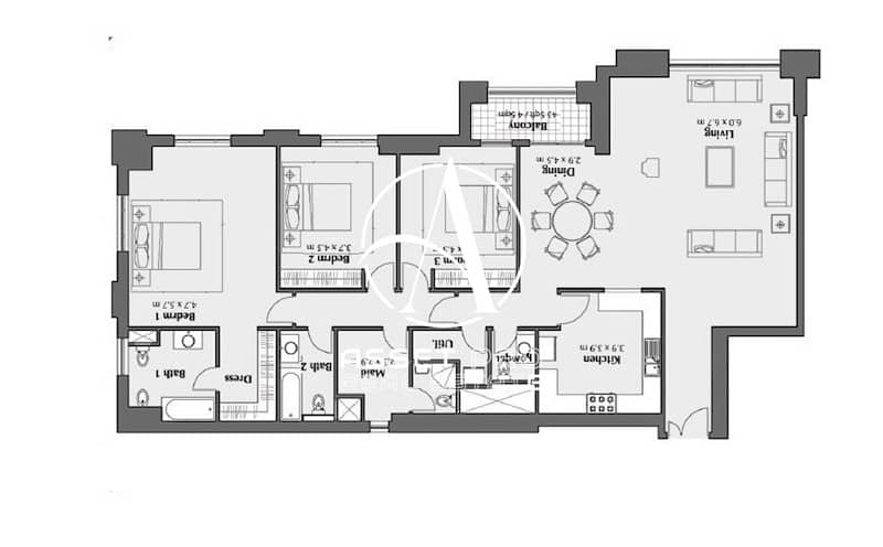 26 Tower H 3 BR. 2189 Sq. Ft. jpg
