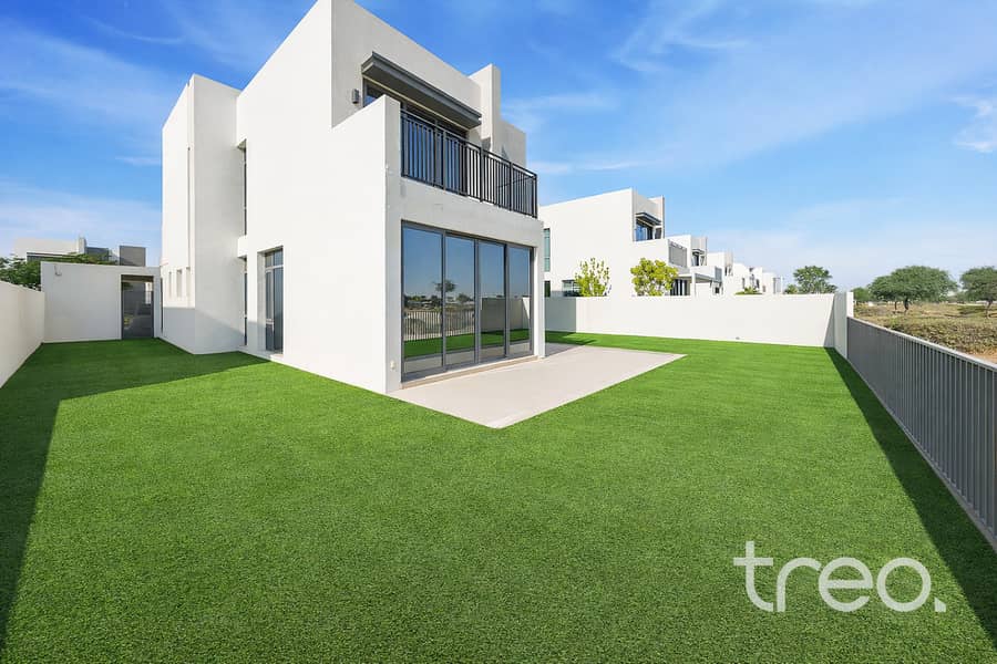2 Modern villas with lush green lawns. png