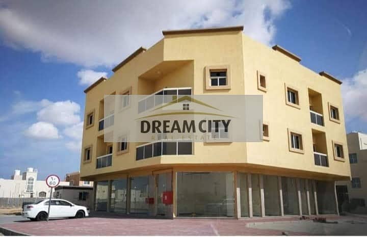 Building for sale in Ajman on the neighboring street directly, freehold, all nationalities, the Rawda area, at a fantastic price and a very special location, on the corner of two streets