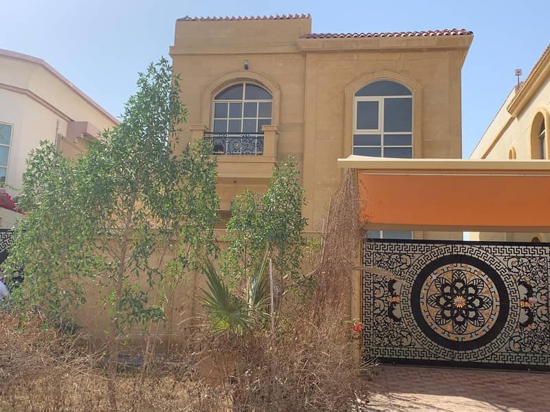 For rent, stone destination villa, prime location, close to Sheikh Mohammed Bin Zayed Road, clean and tidy villa