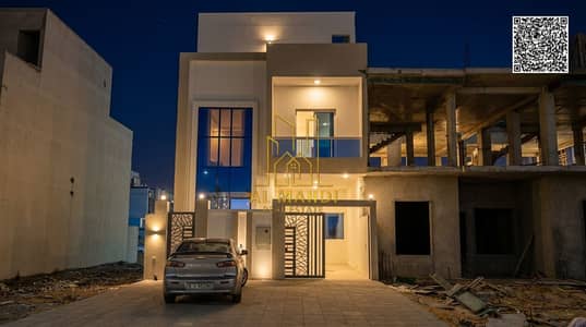 4 Bedroom Villa for Sale in Al Helio, Ajman - Luxury_villa_nighttime_scene_202605282004. jpeg 4 Bedroom Villa for Sale in Al Helio, Ajman - Luxury_villa_nighttime_scene_202605282004. jpeg