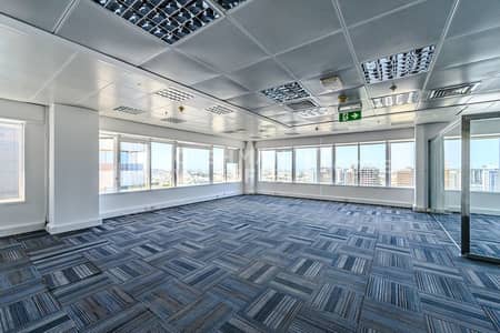 Office for Rent in Sheikh Zayed Road, Dubai - Partitioned Office | 4 Parking Spaces | Sea View