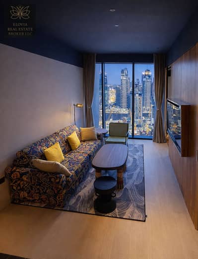 1 Bedroom Apartment for Rent in Business Bay, Dubai - LIVING ROOM. png