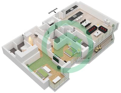 The Source II - 2 Bedroom Apartment Unit 5 FLOOR 1,2,3,5,6 Floor plan