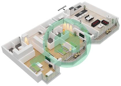 The Source II - 3 Bedroom Apartment Type/unit 1 / UNIT 5,7 FLOOR 2,4,6 Floor plan