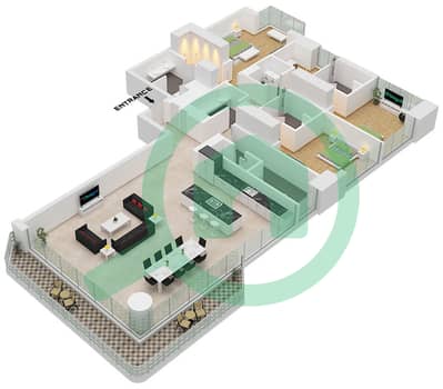The Source II - 3 Bedroom Apartment Type/unit 3 / UNIT 10,11,13 FLOOR 1 Floor plan