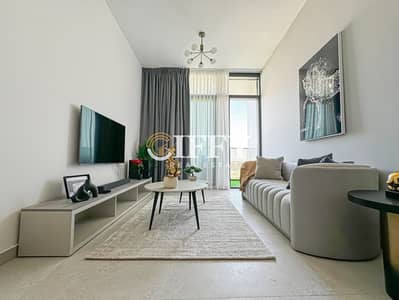 1 Bedroom Flat for Sale in Dubai Land Residence Complex (DLRC), Dubai - Modern Elegant 1-Bedroom Residence with Balcony | Fully Furnished | The V Tower