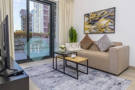 1 Bedroom Apartment for Rent in Meydan, Dubai - Livingroom. JPG
