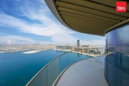 3 Bedroom Flat for Sale in Dubai Harbour, Dubai - Very High Floor | Full Palm Views | Private Beach