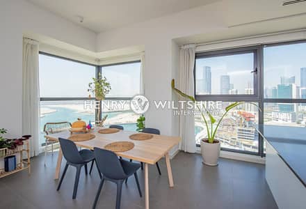 2 Bedroom Flat for Rent in Al Reem Island, Abu Dhabi - Exclusive | Furnished | 2 bed with study / maids