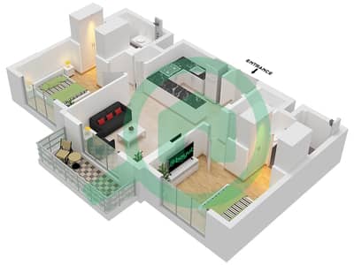 Rosewell - Planimetria del piano di 2 Camere Appartamento Tipo B