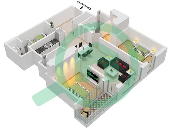 Type B Variant 2 Unit 1 Floor 8-11,14-17,20-23,26-29,33-35,38-41