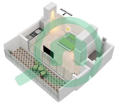 The Community Sports Arena - Studio Appartement Type 1 Plattegrond