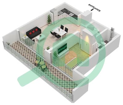 The Community Sports Arena - 1 Slaapkamer Appartement Type 1 Plattegrond