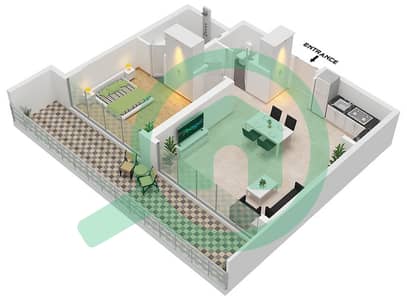 The Community Sports Arena - 1 Slaapkamer Appartement Type 2 Plattegrond