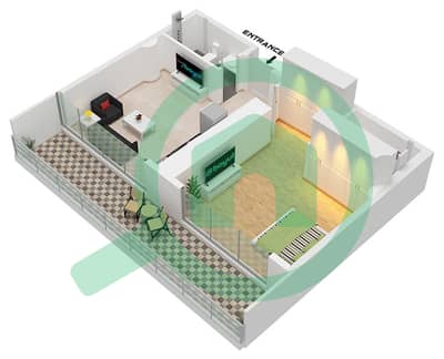 The Community Sports Arena - 1 Slaapkamer Appartement Type 4 Plattegrond