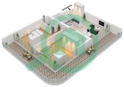 The Community Sports Arena - 2 Slaapkamers Appartement Type 1 Plattegrond