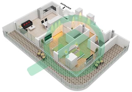 The Community Sports Arena - 2 Slaapkamers Appartement Type 2 Plattegrond
