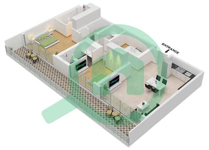 The Community Sports Arena - 2 Slaapkamers Appartement Type 3 Plattegrond