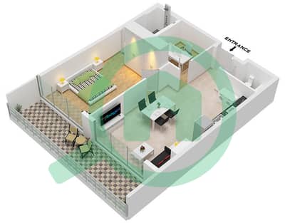 The Community Sports Arena - 1 Slaapkamer Appartement Type 1 (1) Plattegrond