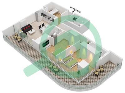 The Community Sports Arena - 2 Slaapkamers Appartement Type 2 (1) Plattegrond