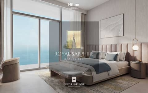 فلیٹ 1 غرفة نوم للبيع في مدينة دبي الملاحية، دبي - 1BED_Bedroom_- Hilton Residences DMC. jpg